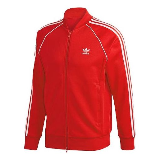 

Куртка Men's adidas originals Logo Casual Breathable Sports Side Stripe Jacket Red, красный