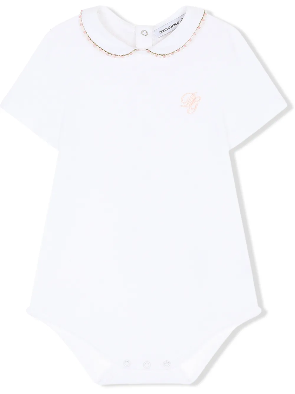 

Боди из джерси с вышивкой DG Dolce & Gabbana Kids, белый