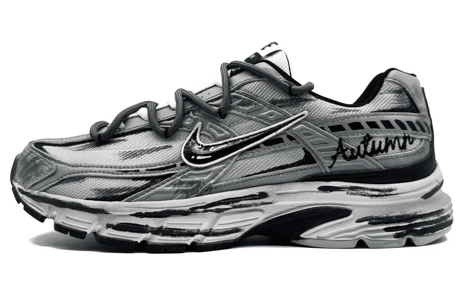 

Nike Кроссовки Initiator с низким верхом, устойчивые к истиранию, мужские, черно-серые