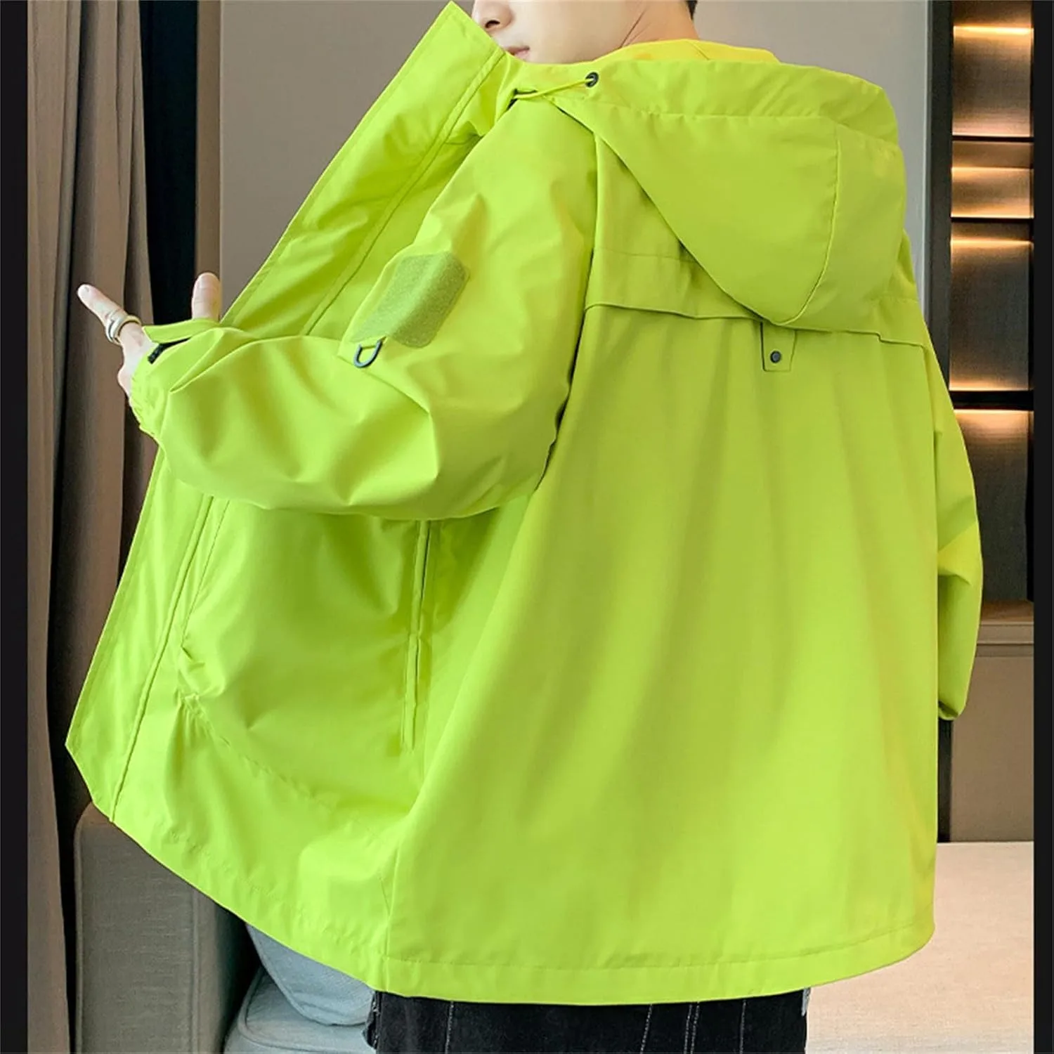 Мужская куртка GPCHAN Rain Defender свободного кроя из софтшелла средней плотности с капюшоном, военная тактическая куртка Generic, зеленый — фото 4
