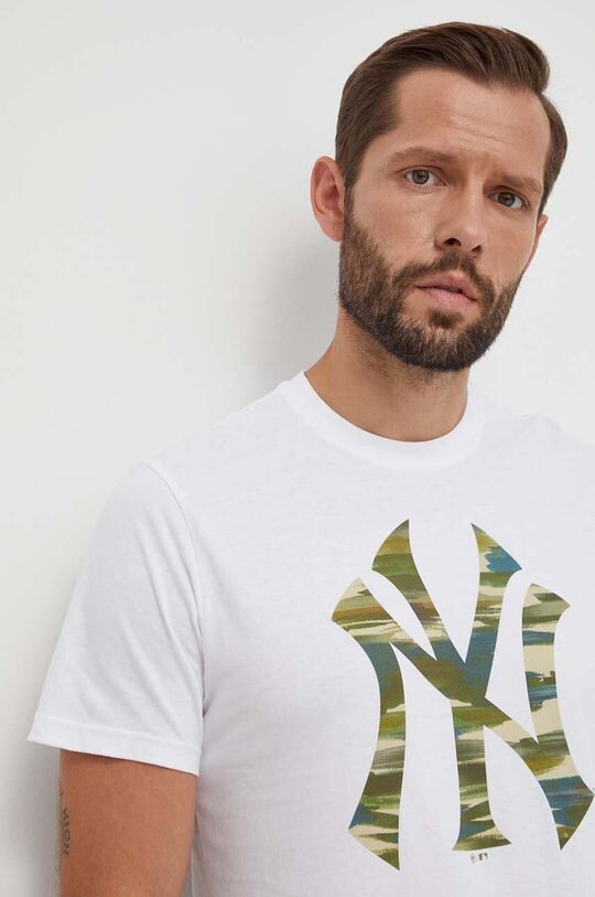 

Хлопковая футболка MLB New York Yankees 47brand, белый