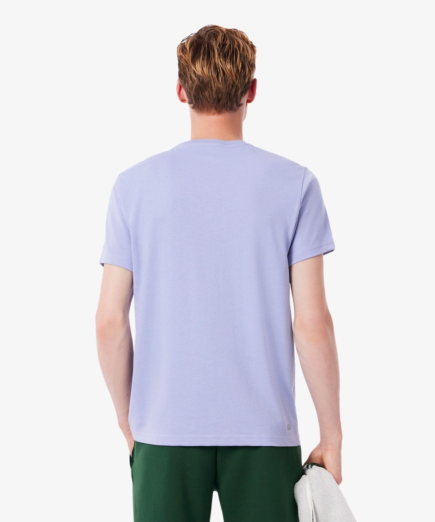 Футболка с графическим логотипом бренда и сверхпрочным покрытием LACOSTE, Light blue — фото 2