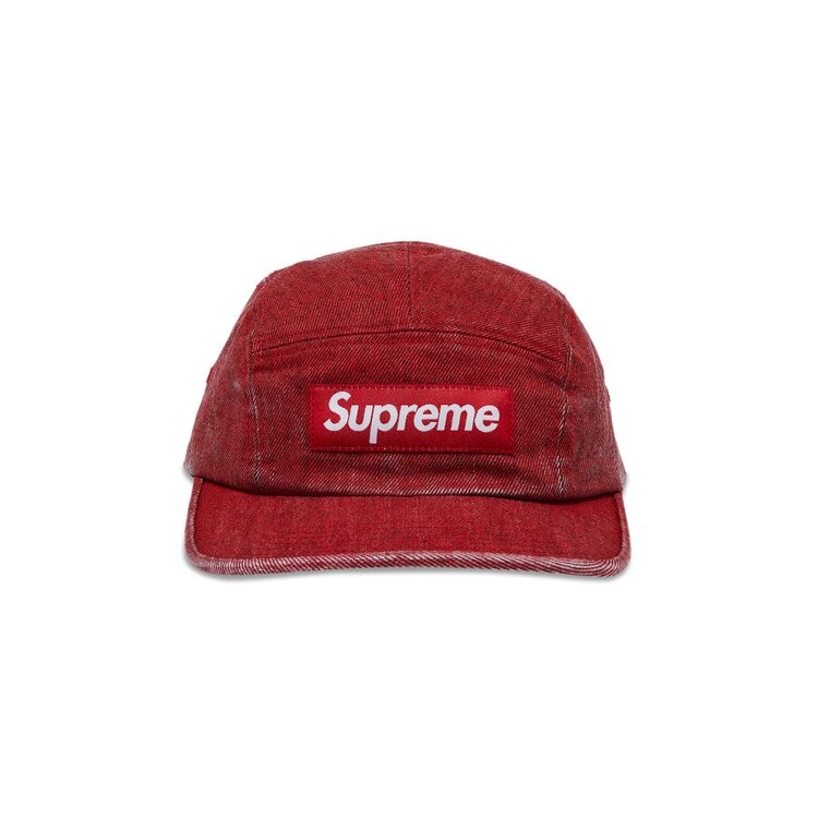 

Бейсболка Supreme Coated Denim Camp Cap, красный