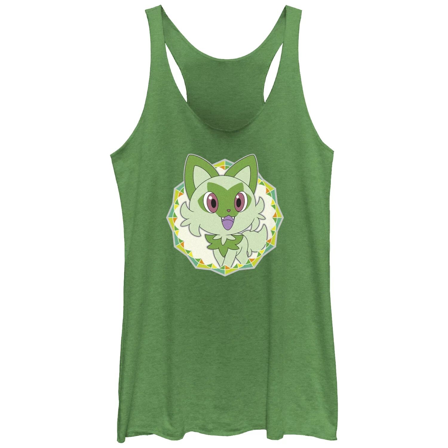 

Майка для юниоров Pokemon Grass Cat Sprigatito Tri-Blend Racerback Tank Licensed Character