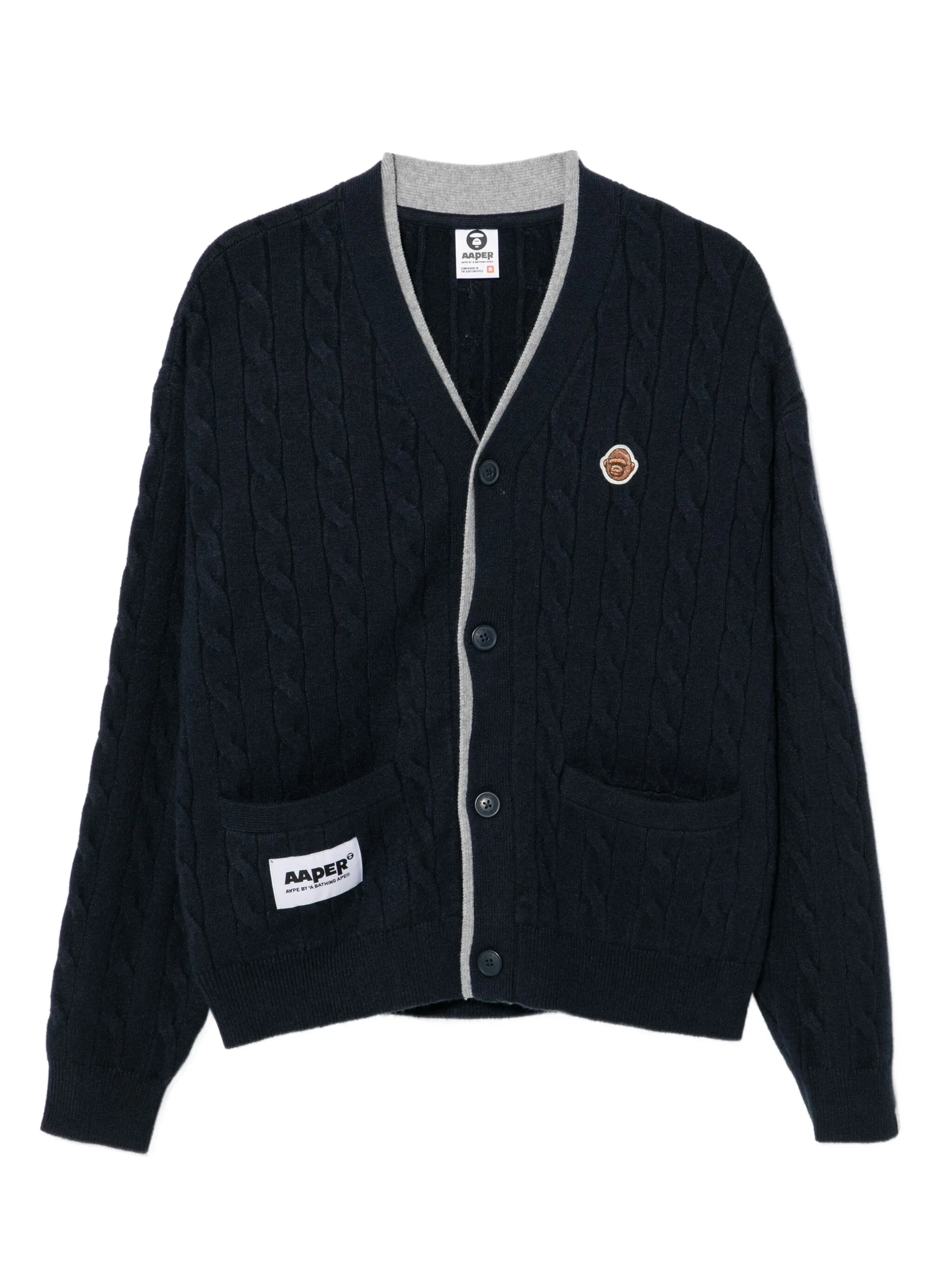 

Кардиган с вышитым логотипом Aape By A Bathing Ape, синий