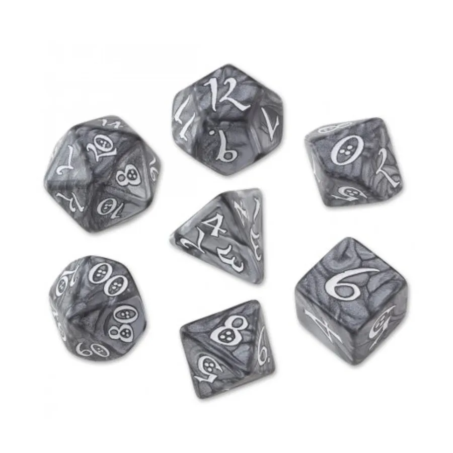 

Комплект Poly Set Дымчатый с белым (7), Classic Role Playing Games Dice