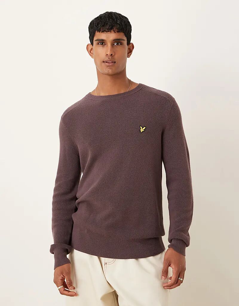 

Lyle & Scott Mid Трикотажные изделия с круглым вырезом в рубчике цвета x863 эспрессо