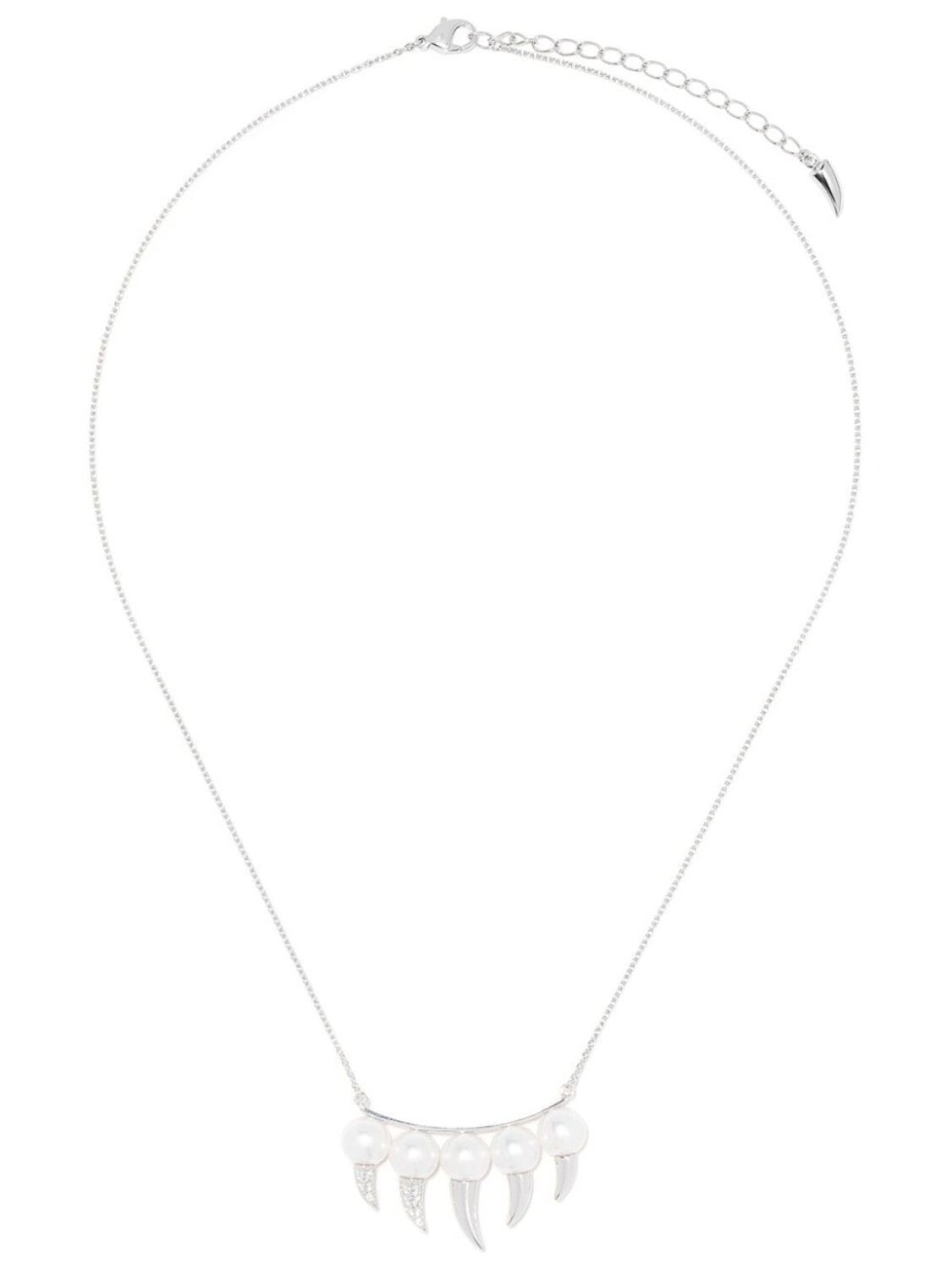 

Колье Danger Fang из белого золота с бриллиантами и жемчугом TASAKI, серебряный