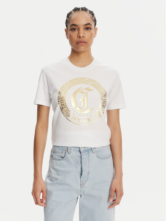 

Футболка обычного кроя 78PAHT01 Just Cavalli, белый