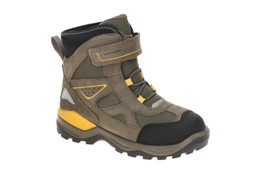 

Детские ботинки ecco Snow Mountain серые, тёплая подкладка, водонепроницаемые