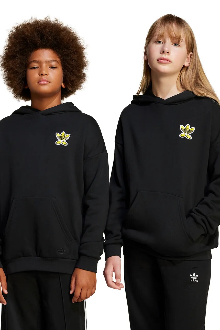 

Детская хлопковая толстовка x Smiley World Adidas Originals, черный