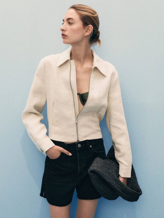 

Джинсовые шорты Andy с застежкой на пуговицах Mango, Open Grey