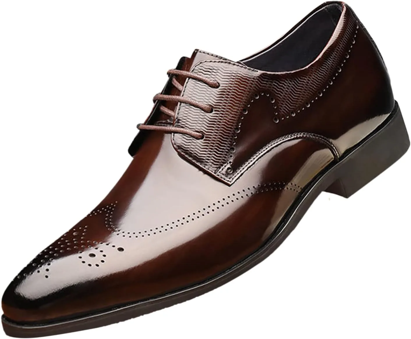 Мужские кожаные туфли Brogue Generic, коричневый