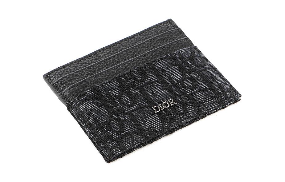 DIOR Кожаный визитник Cow Leather Card Holder черный — фото 3