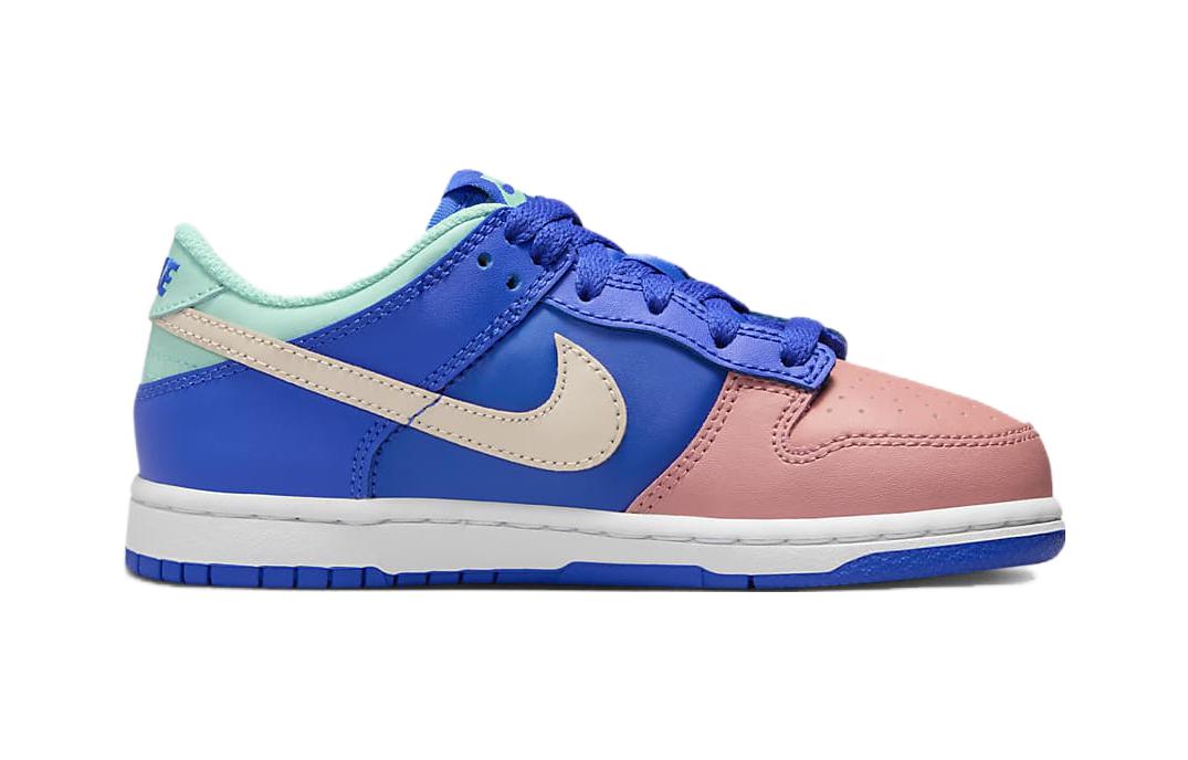 Детские кроссовки Dunk Low SE Salmon Toe Nike, синий/зеленый/изумрудный/красный/белый — фото 2