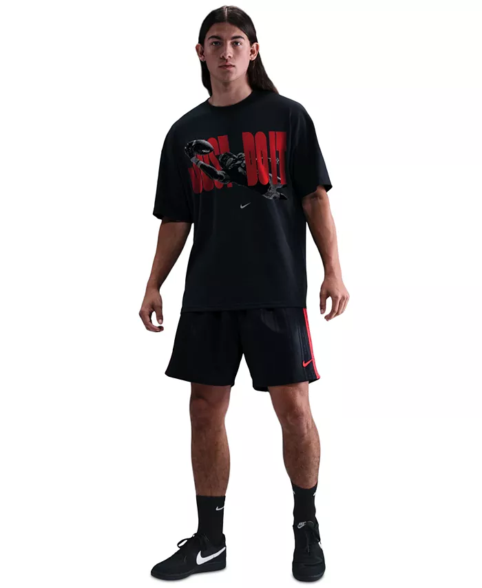 

Мужская футболка с короткими рукавами и пониженной линией плеча Just Do It Nike, черный