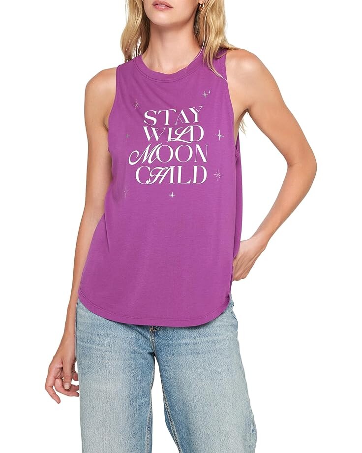 

Топ Spiritual Gangster Wild Moon Jade Muscle Tank, цвет Electric Amethyst