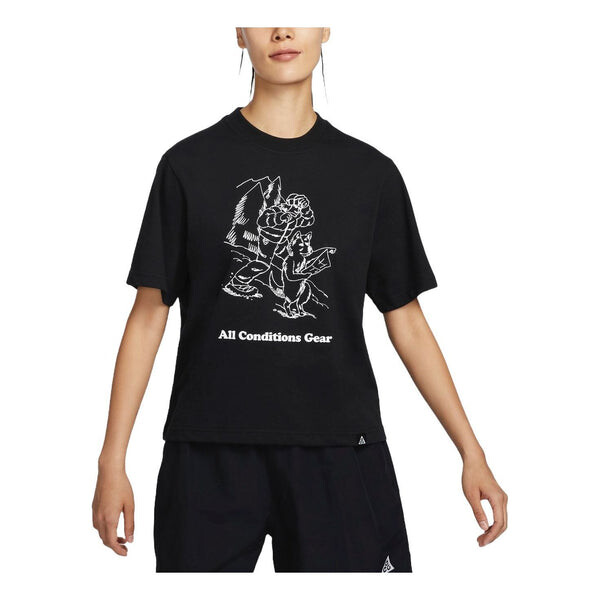 

Футболка acg loose graphic t-shirt asia sizing 'black' Nike, черный