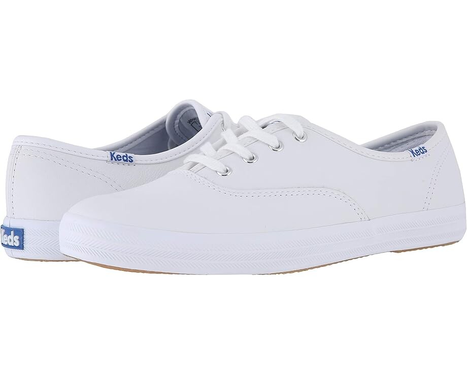 Кроссовки Keds Champion Leather Lace Up, цвет White Leather