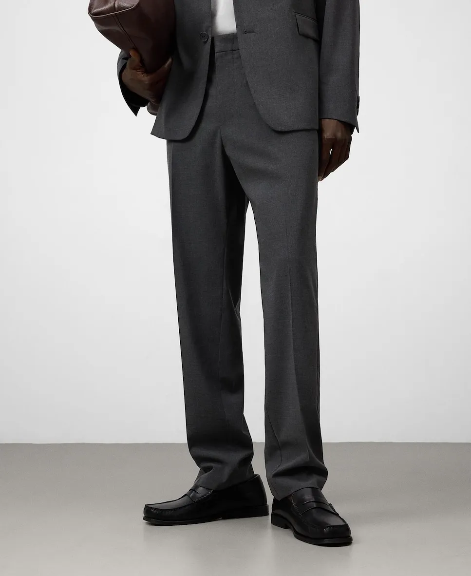 

Мужские классические брюки прямого кроя Adolfo Dominguez, темно-серый