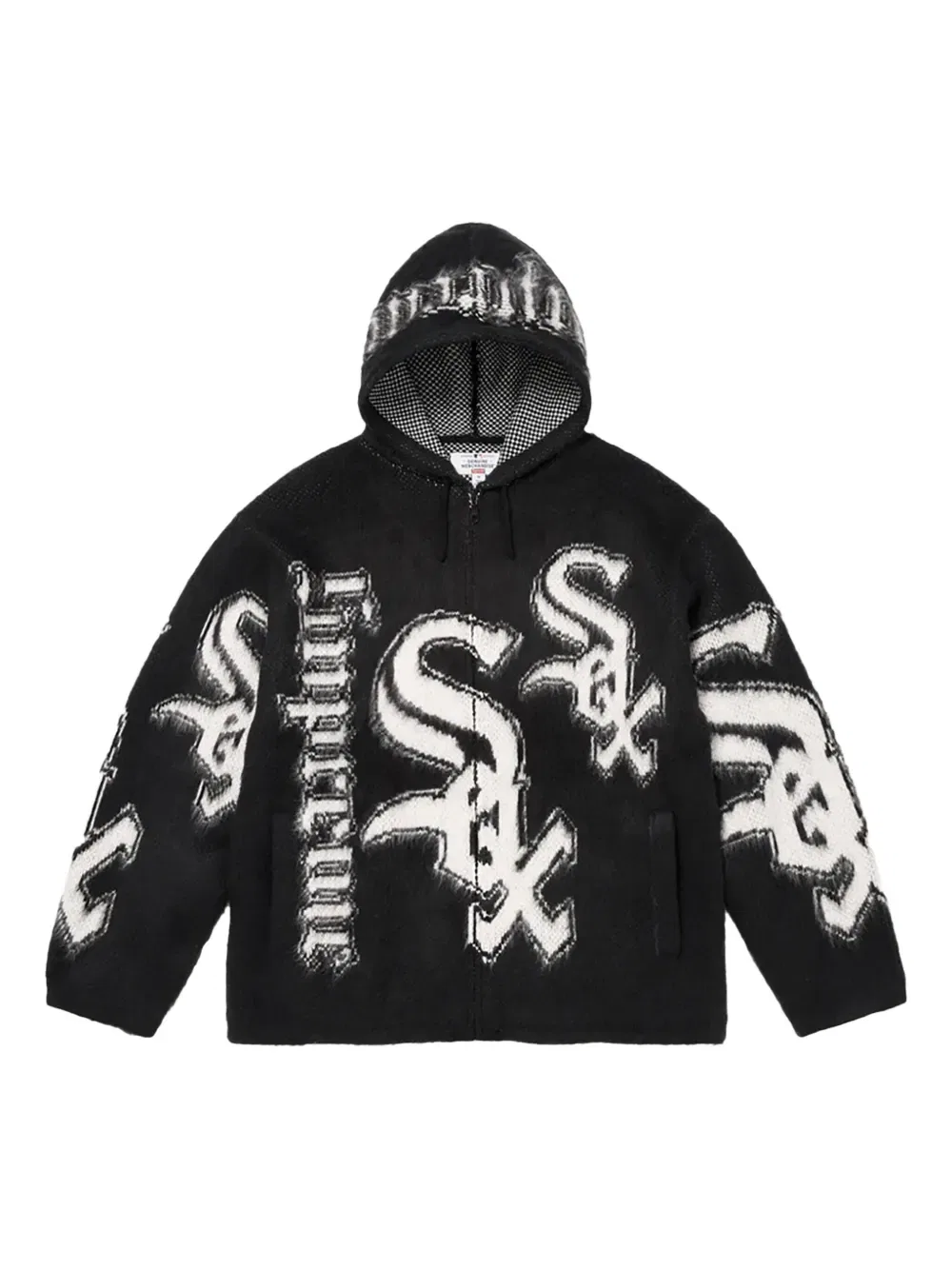 Толстовка на молнии с надписью "Chicago White Sox" Supreme, черный