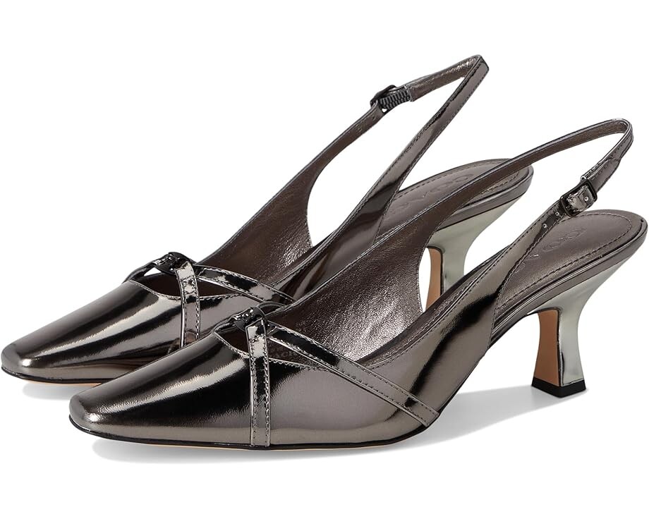 

Туфли COACH Rowyn Metallic Leather Slingback, цвет Anthracite