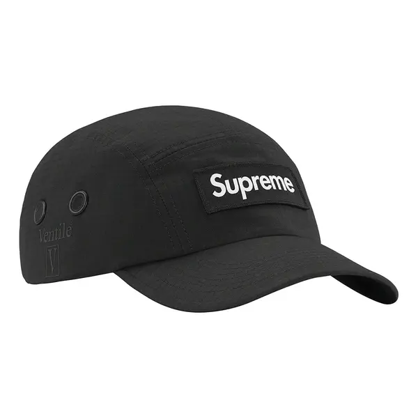 

Бейсболка ventile camp cap 'black white' Supreme, черный
