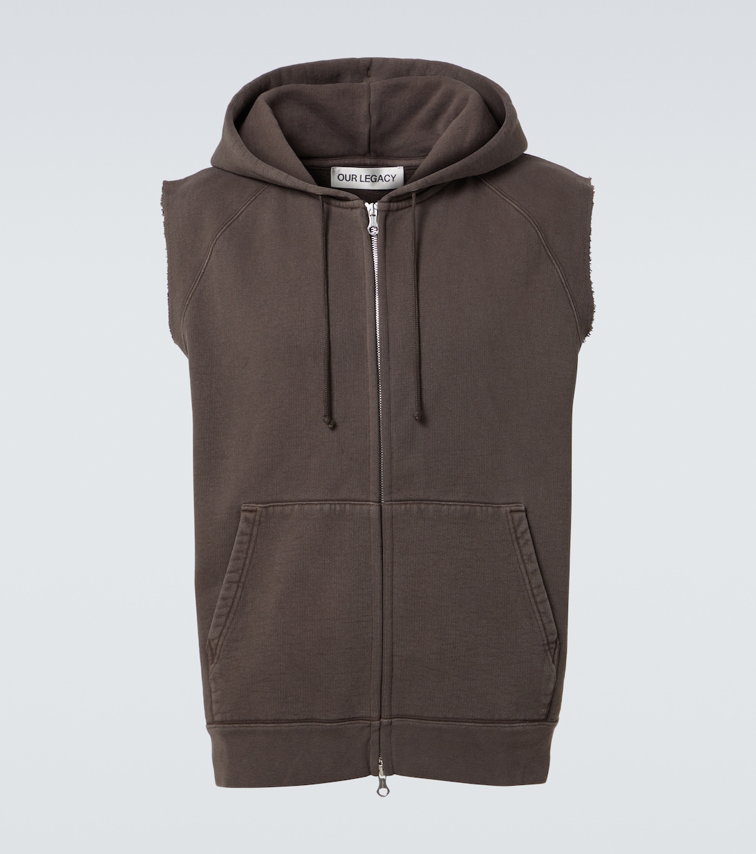 

Жилет на молнии из хлопчатобумажного джерси Motor Our Legacy, French Sun Fade Hefty Fleece