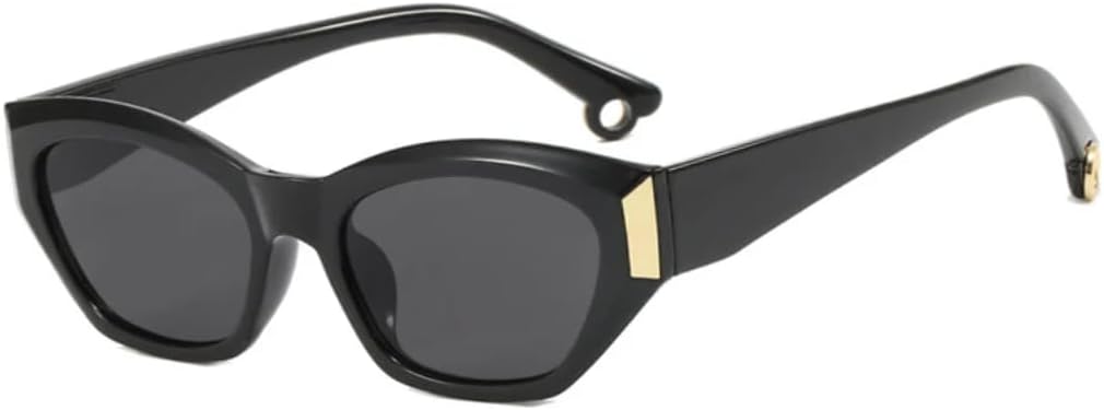 

Ретро-солнцезащитные очки «кошачий глаз» для женщин и мужчин, винтажные очки с заклепками, роскошные очки для путешествий, защита от УФ-излучения UV400 VVTWSSW, Black Gray