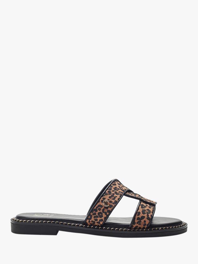 Сандалии Lupin Slider Moda in Pelle, Leopard