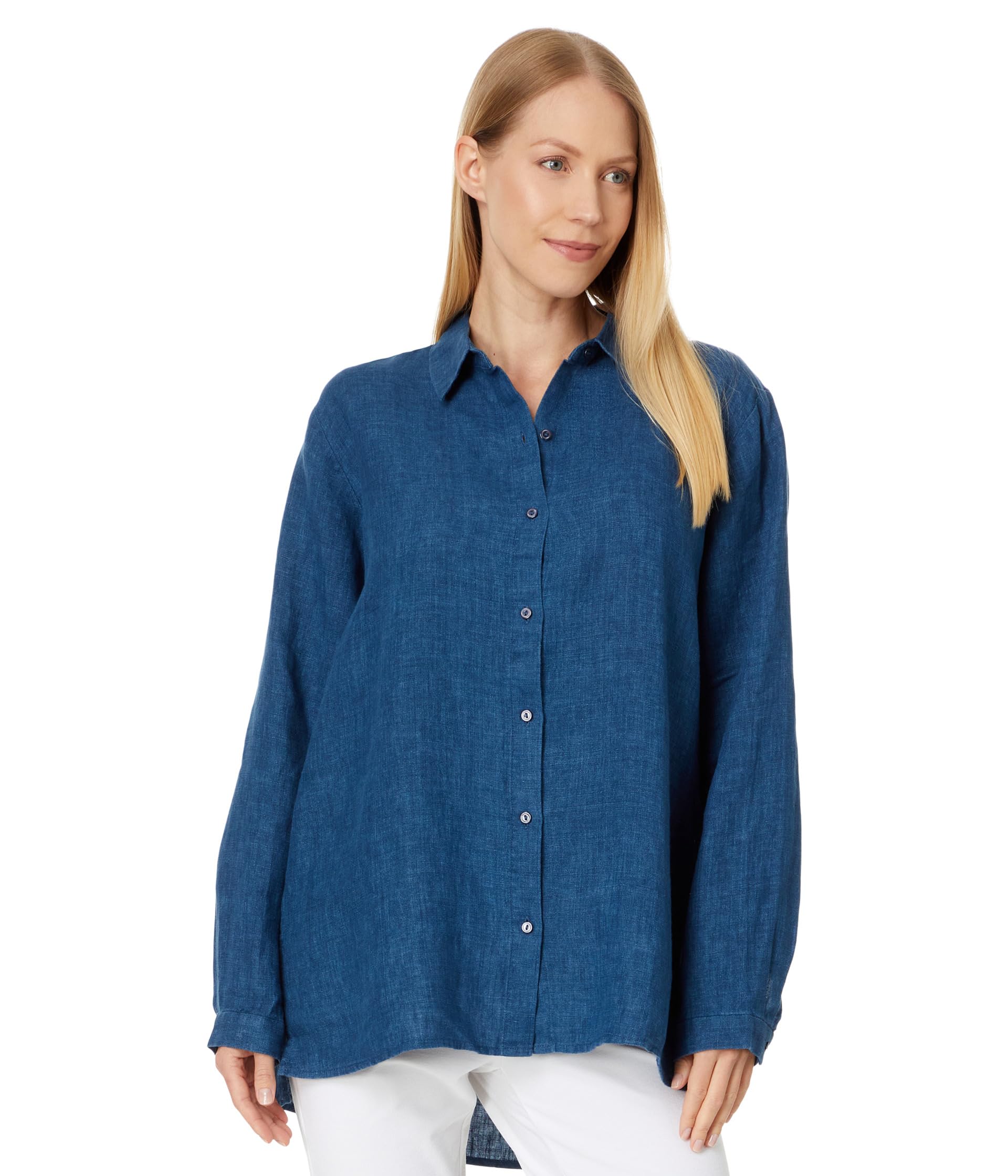 

Рубашка Eileen Fisher Classic Collar Long Shirt, AtlantisSee Less