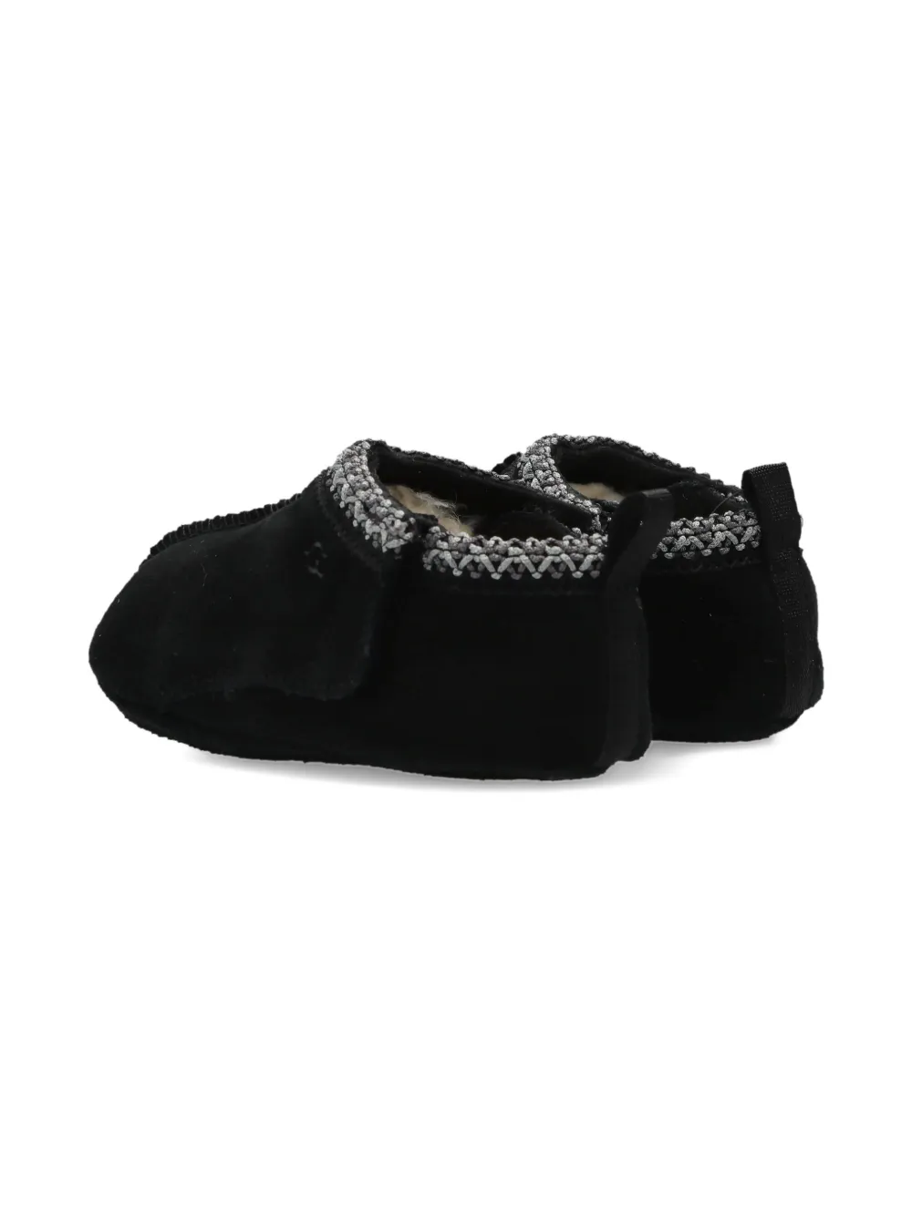 Замшевые сапоги с вязаной отделкой UGG Kids, черный — фото 3
