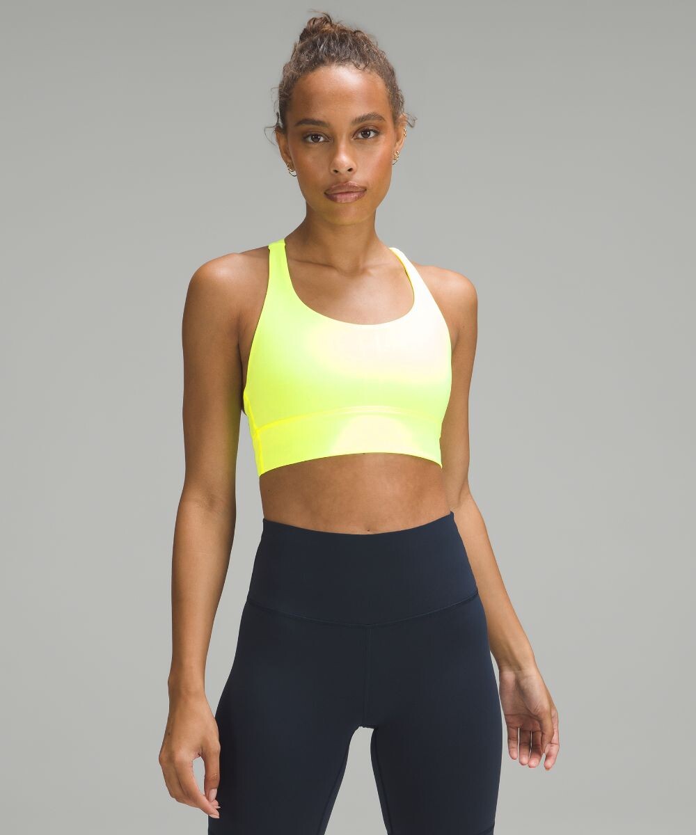 

Удлиненный бюстгальтер Energy Lululemon, желтый