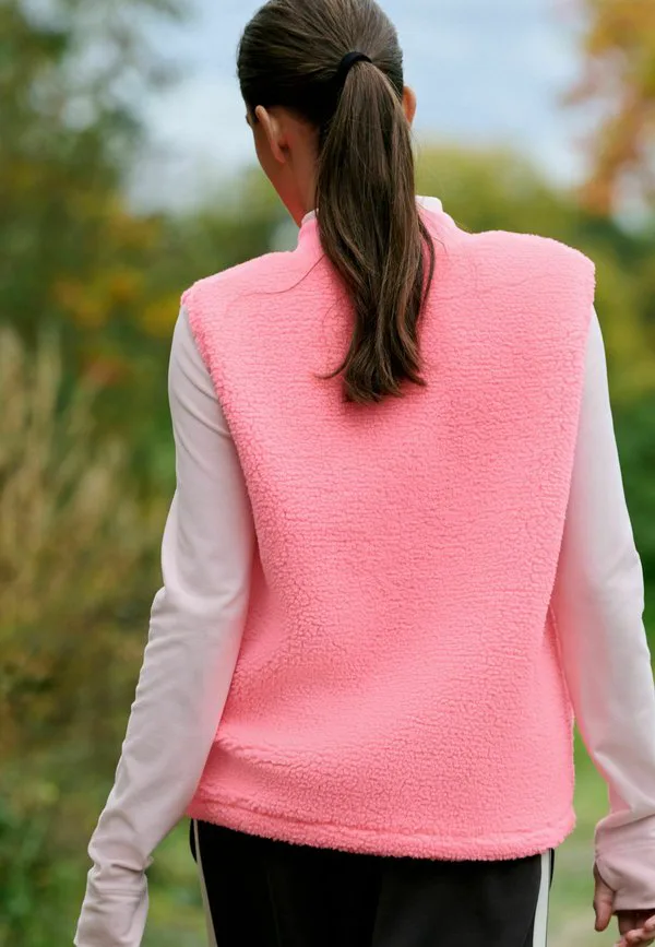Жилет из искусственной кожи стандартного кроя Next, Fluro Pink — фото 4