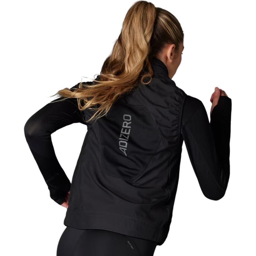 Жилет женский Adidas Adizero Running Padded, черный — фото 3