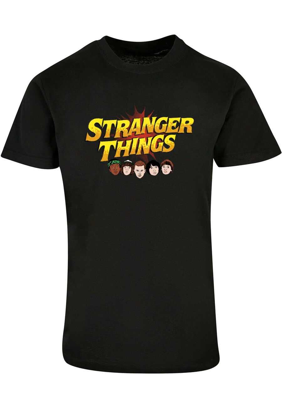

Классическая футболка ABSOLUTE CULT Shirt Stranger Things - Comic Heads, черный