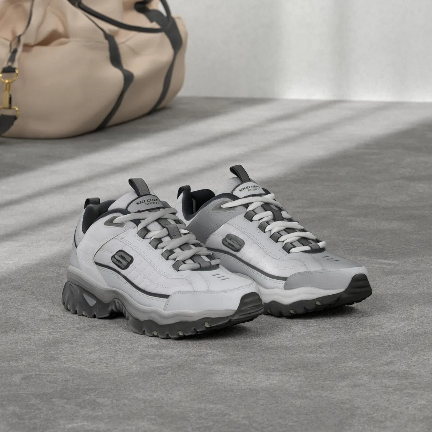 Мужские кроссовки Skechers Energy Afterburn на шнуровке, White — фото 2
