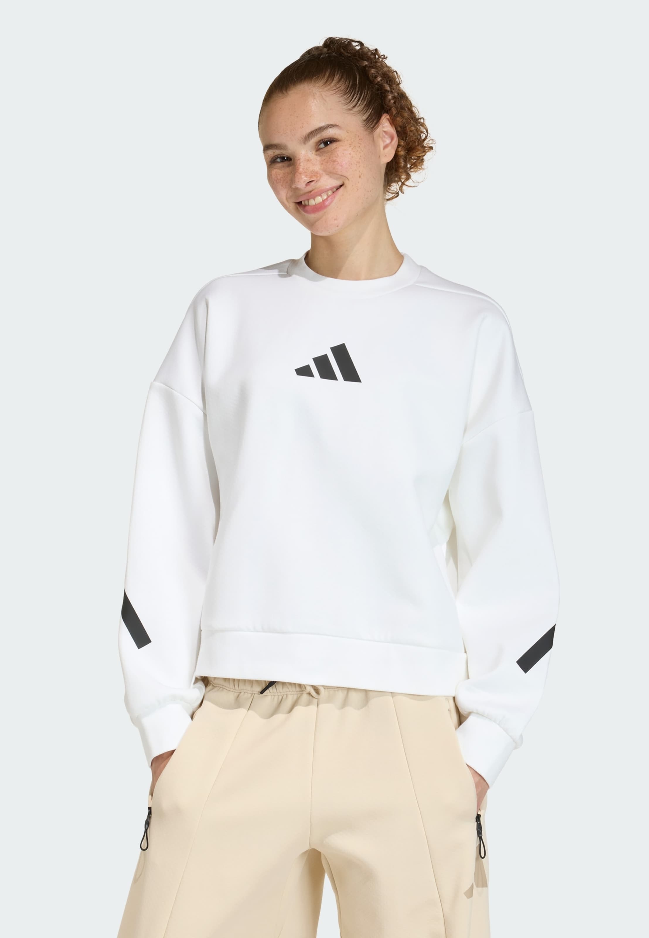 Adidas Sportswear Спортивный свитшот 'Z.N.E.' в белом цвете — фото 2
