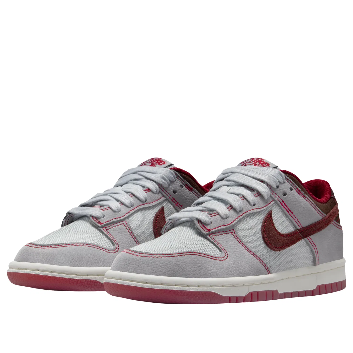 Кроссовки Nike Dunk Low LV8 'Pure Platinum Burgundy Crush' IO9743-002, серебро — фото 4