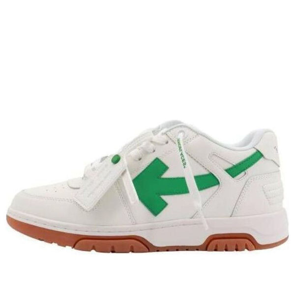 

Кроссовки out of office leather sneakers 'white bright green rrick red' Off-White, белый