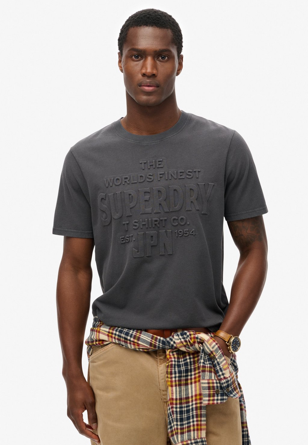 

Футболка с принтом WORKWEAR EMBOSSED Superdry, черный
