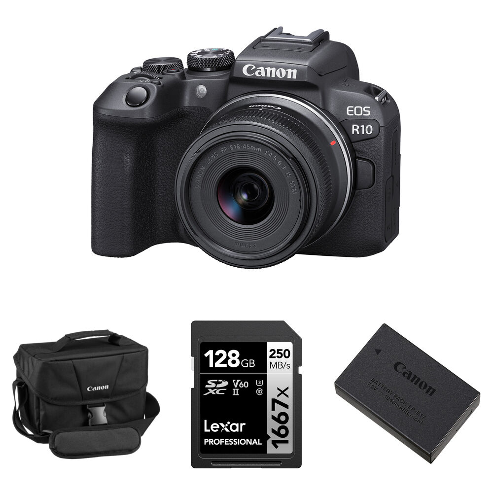 

Беззеркальная камера Canon EOS R10 Mirrorless Camera with 18-45mm Lens and