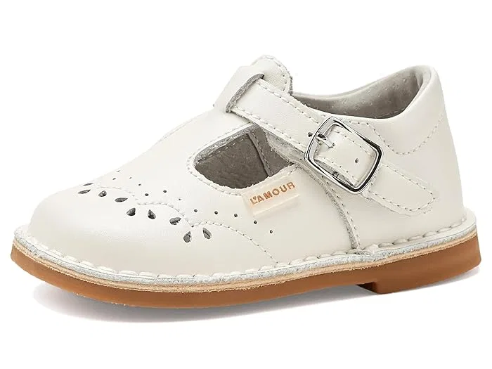 Сандалии с перфорацией Ruthie L'Amour Shoes Kids, Pearl White