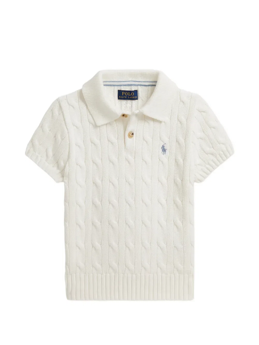 Поло с косами Polo Ralph Lauren Kids, нейтральный