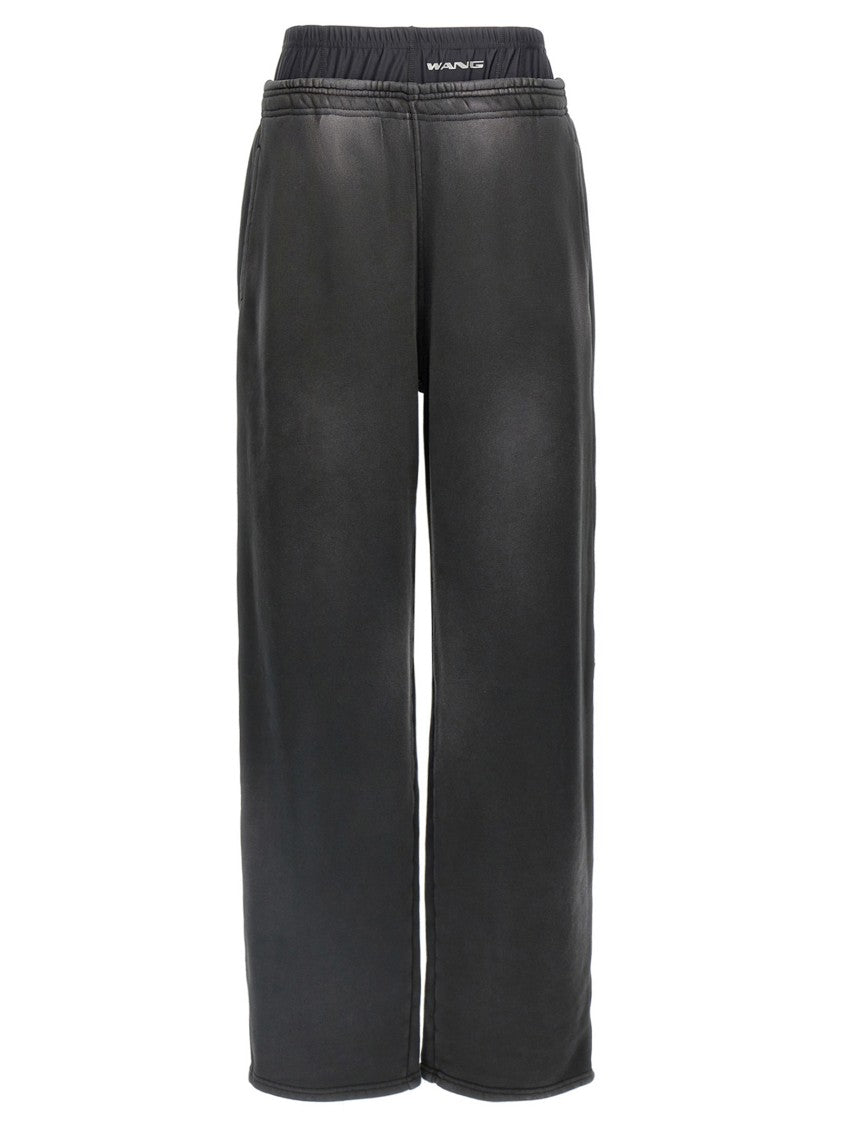 

Многослойные хлопковые джоггеры с вставкой-боксером T By Alexander Wang, черный