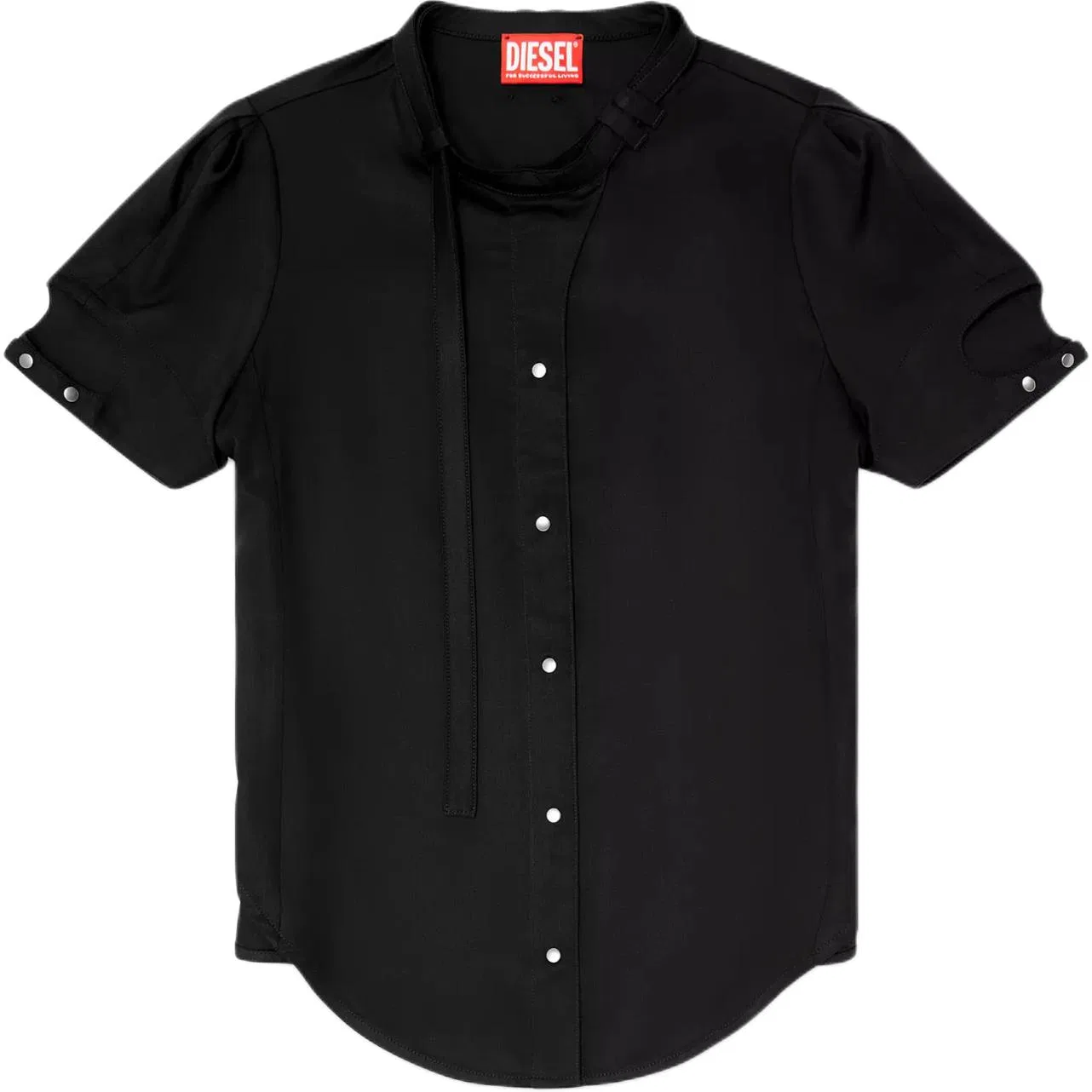 Рубашка с коротким рукавом и галстуком DIESEL, Black