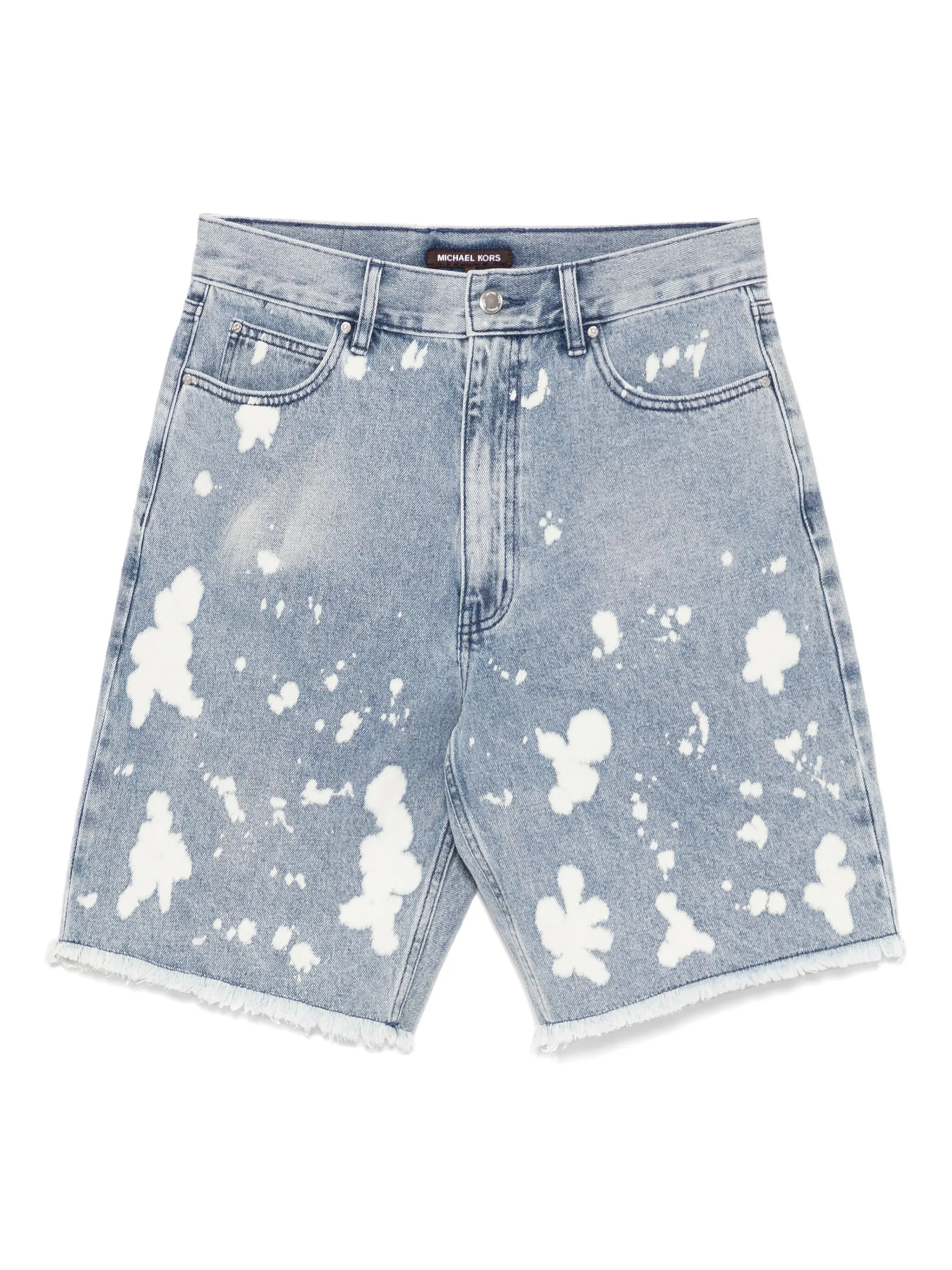 

Джинсовые шорты с эффектом разбрызганной краски Michael Kors, синий