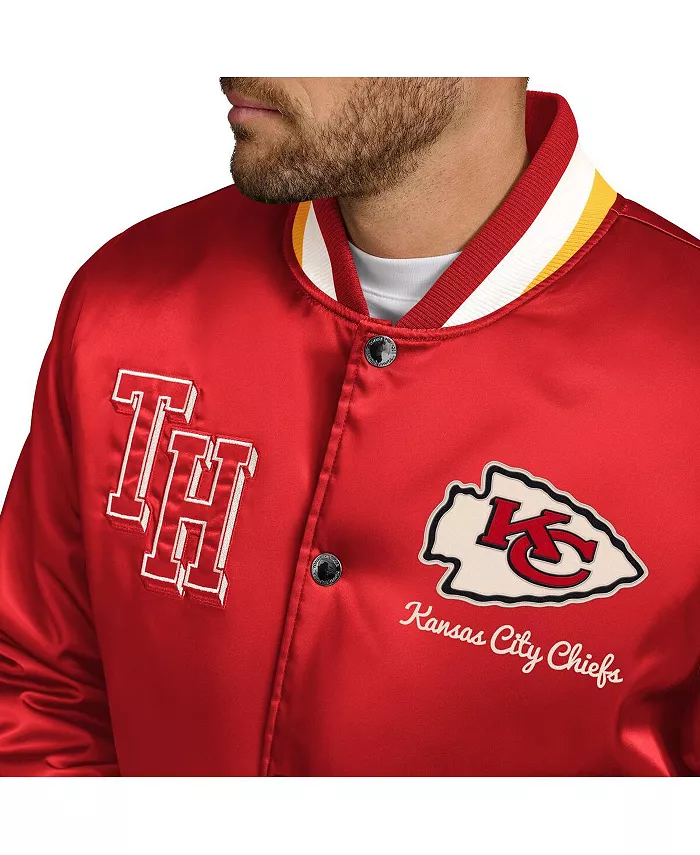 Мужская красная куртка Kansas City Chiefs Dante на молнии, атласная Tommy Hilfiger — фото 2