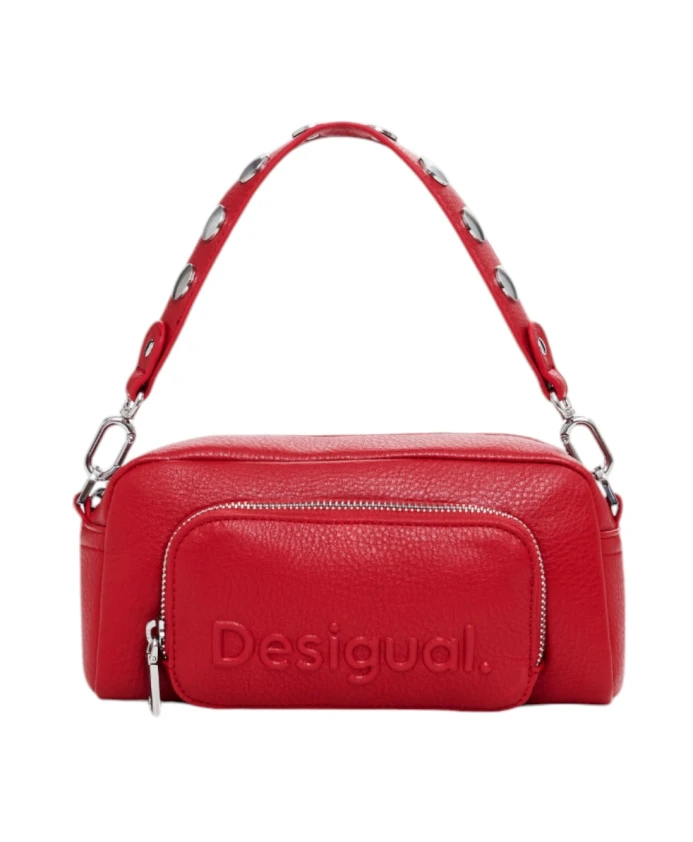 

Женская сумка с половиной логотипа fw24 Desigual, красный