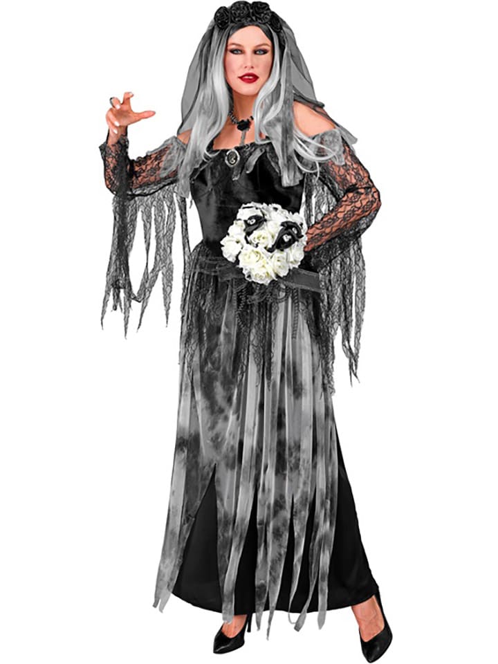 

Widmann Платье «Мертвая невеста» (платье, свадебный головной убор) серого цвета